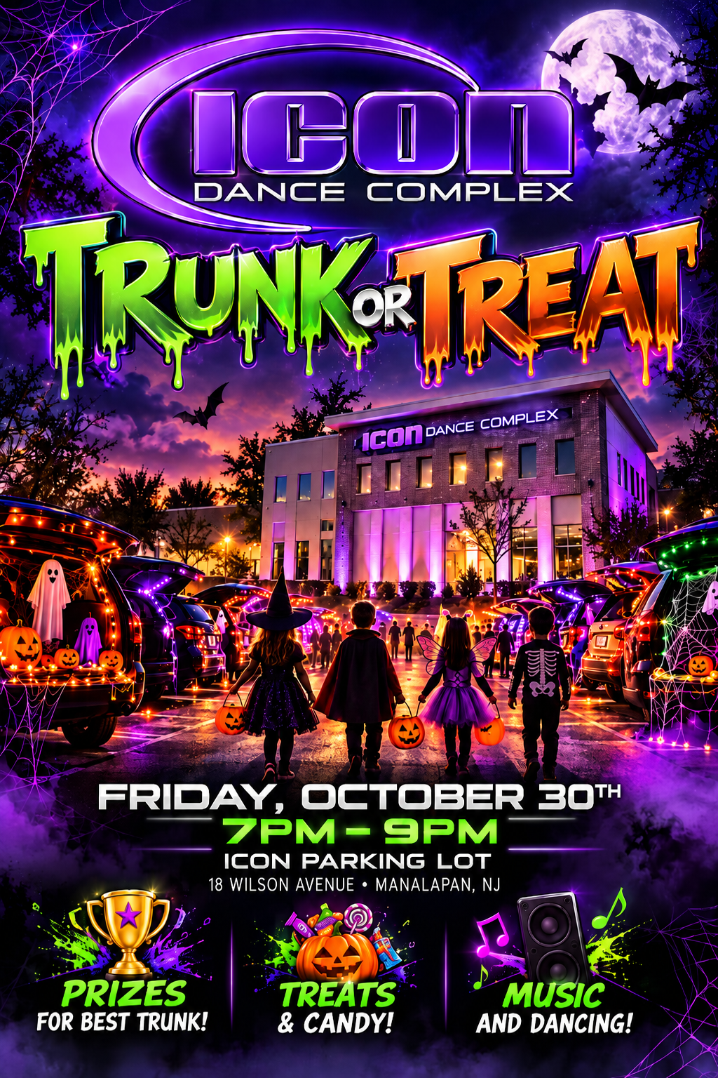 ICON Trunk or Treat, Friday October 30, 7–9 PM in the ICON parking lot